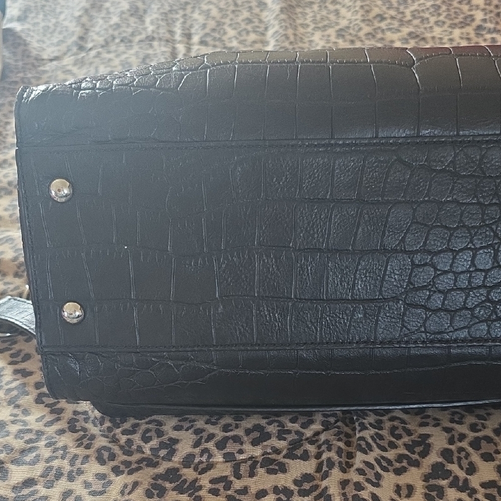 Michael Kors Black Embossed Satchel - Picture 3 of 11